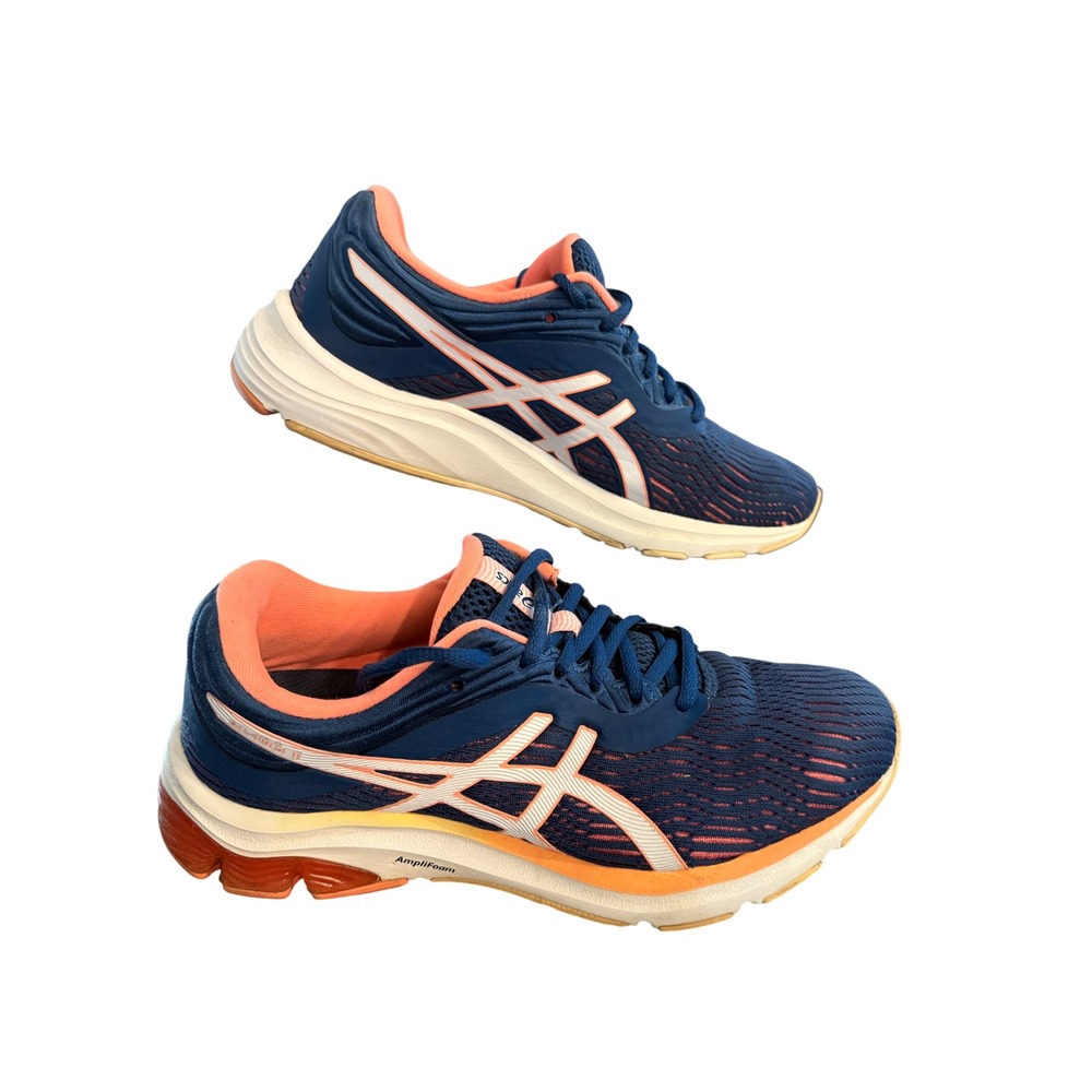 ASICS Gel-Pulse 11 Women's Running Shoes Blue Orange 1012A467 Size 8 Amplifoam